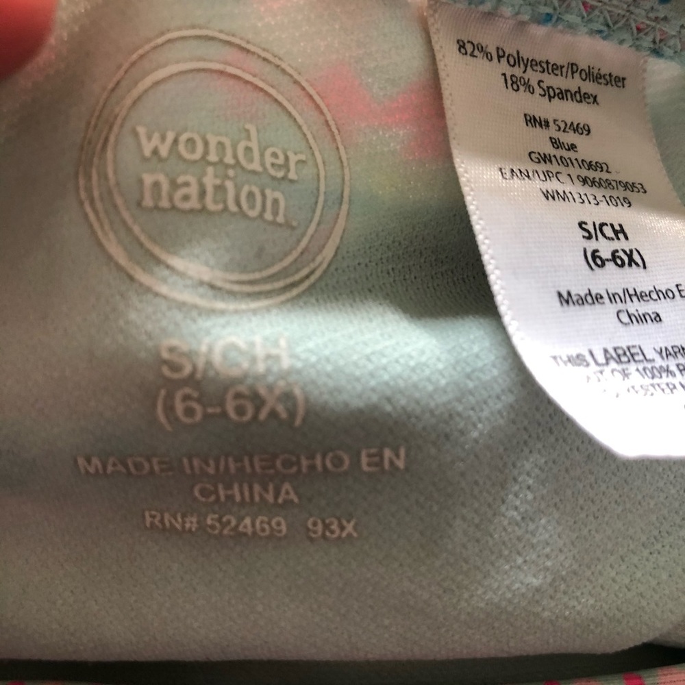 Wonder Nation little girls swimsuit 6/6x - Picture 4 of 4